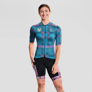 Women's Campfire Solana Cycling Jersey - Plaid