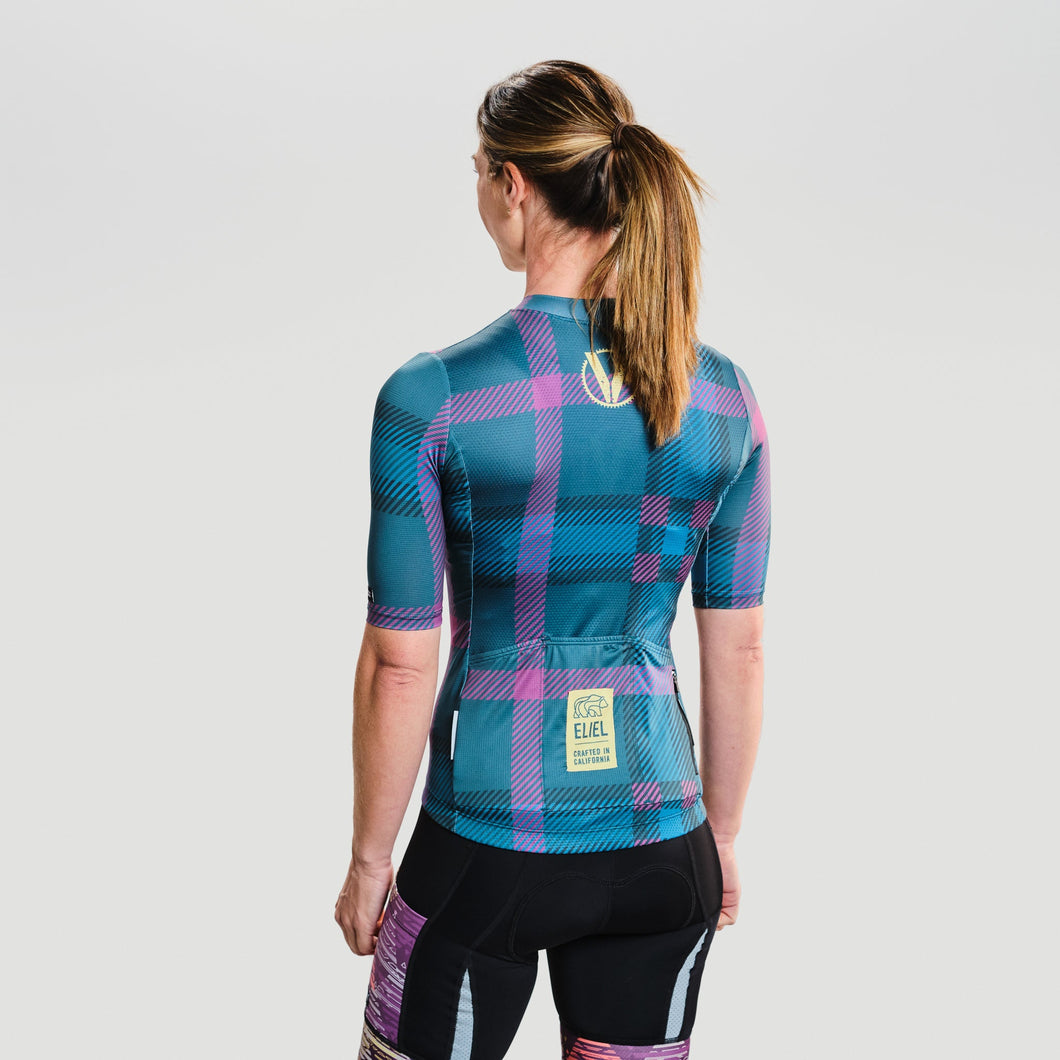 Women's Campfire Solana Cycling Jersey - Plaid