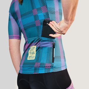 Women's Campfire Solana Cycling Jersey - Plaid
